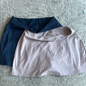 NEW Girlfriend Collective Navy and Beige Activewear Skort Size XXXL